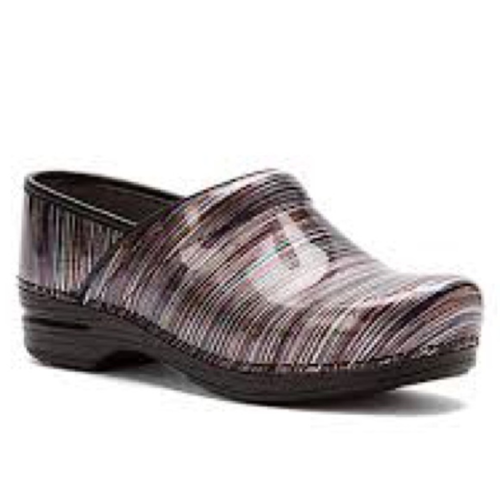 Dansko Pro XP Clogs Leather Rainbow Comfort Shoe Size 7.5